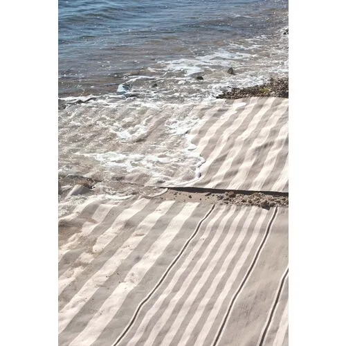 Catamaran Indoor/Outdoor Rug - Black/Ivory - DASH & ALBERT - Beige - Beige