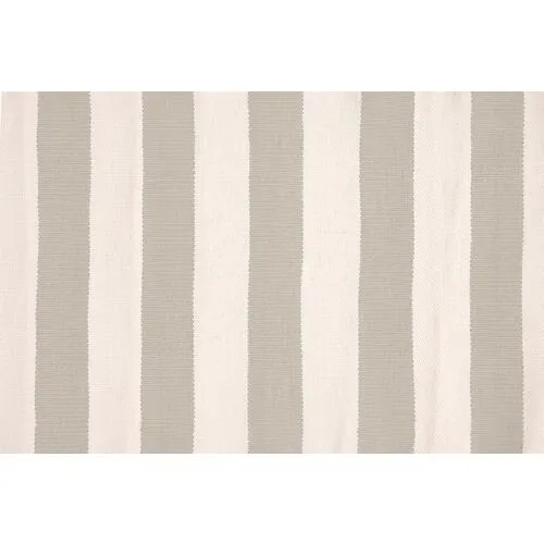 Catamaran Indoor/Outdoor Rug - Black/Ivory - DASH & ALBERT - Beige - Beige