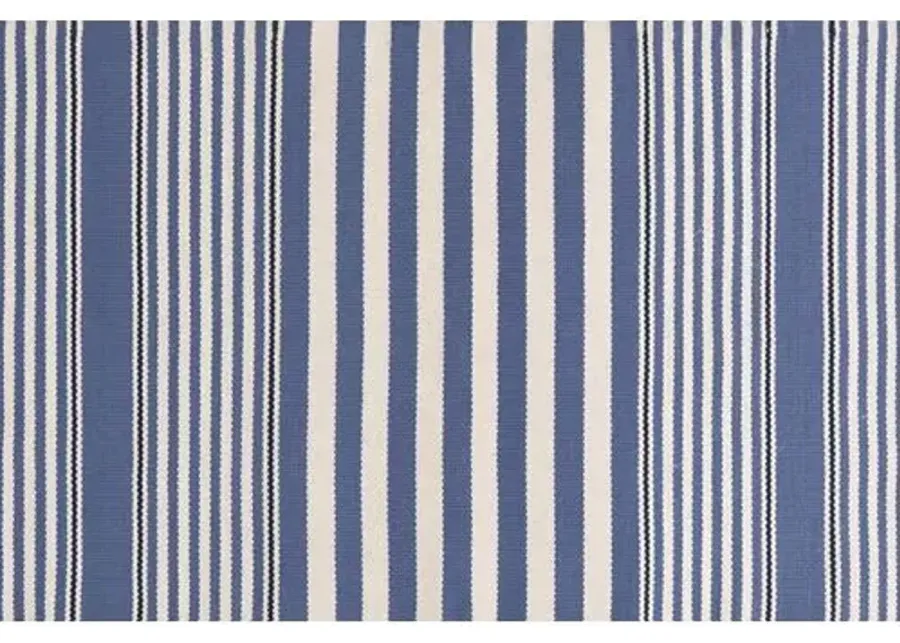 Rugby Stripe Indoor/Outdoor Rug - DASH & ALBERT - Blue - Blue