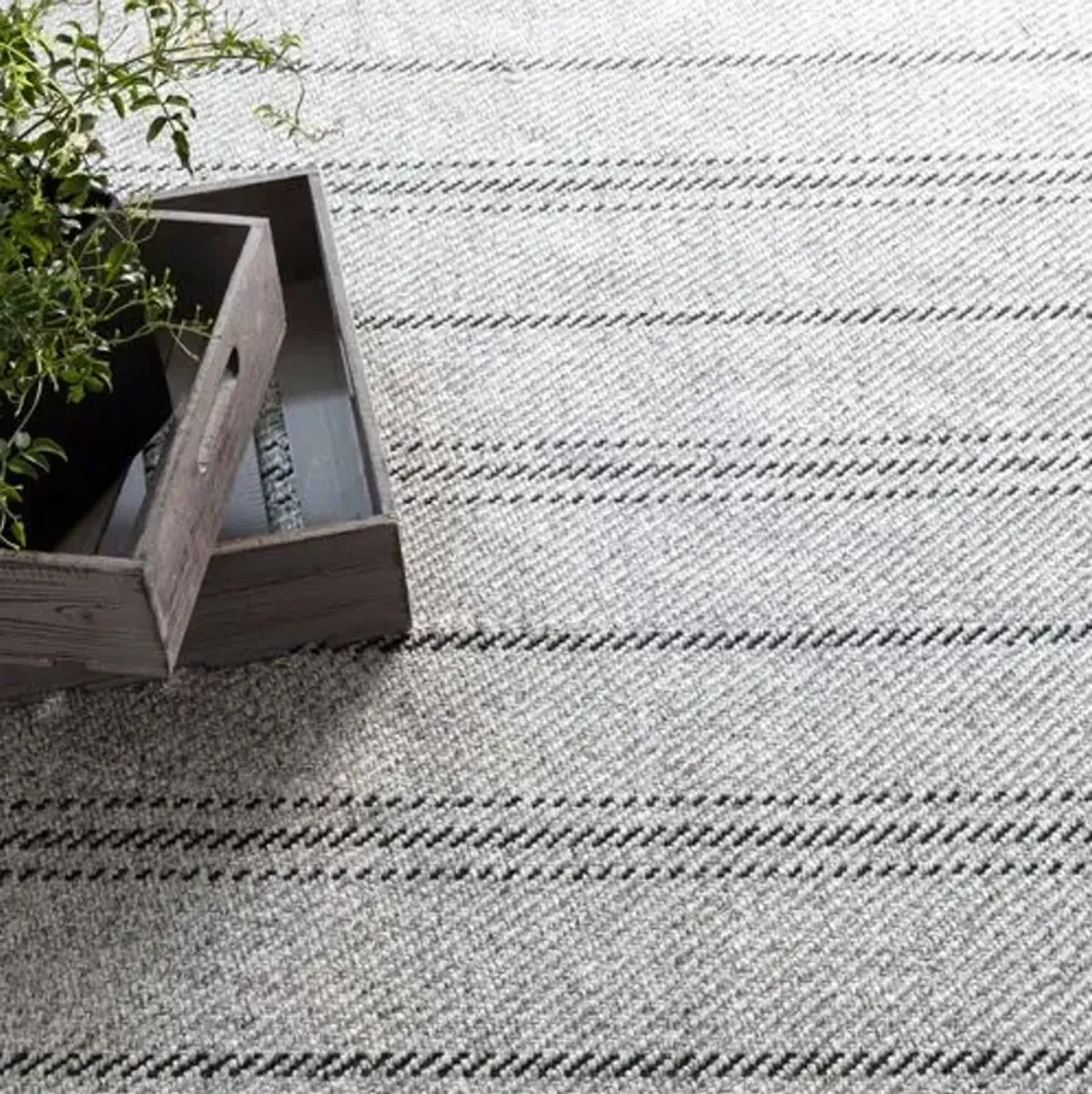 Melange Stripe Indoor/Outdoor Rug - DASH & ALBERT - Gray - Gray