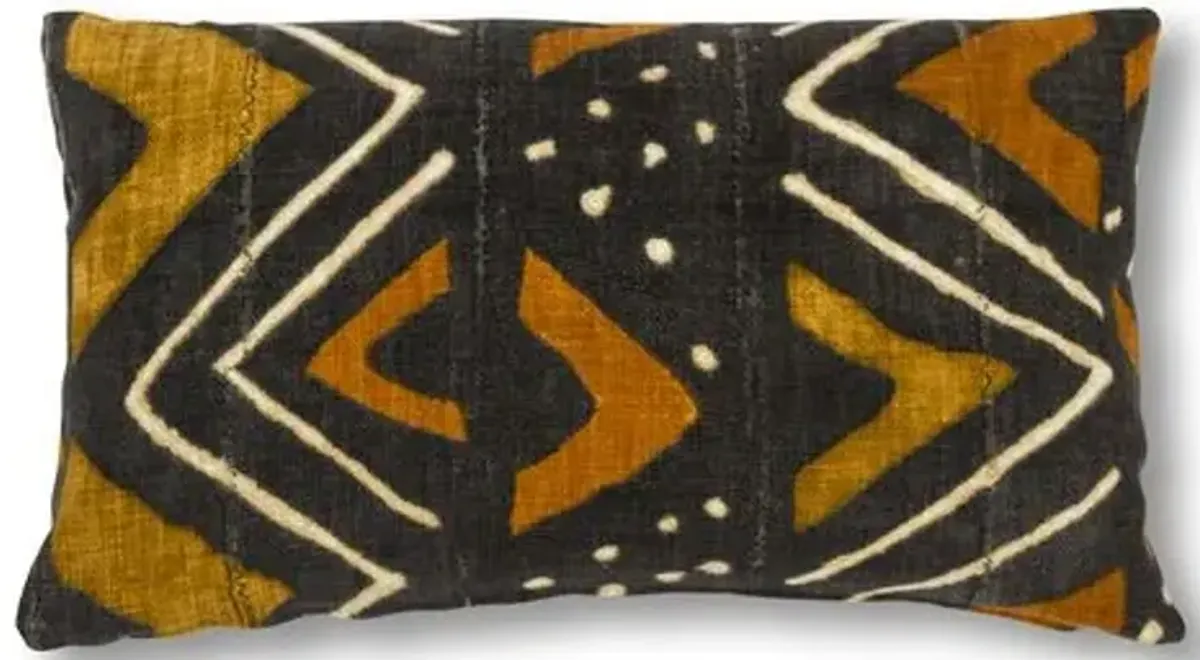 Aren Safari 14x24 Lumbar Pillow - Black/Brown - Kim Salmela