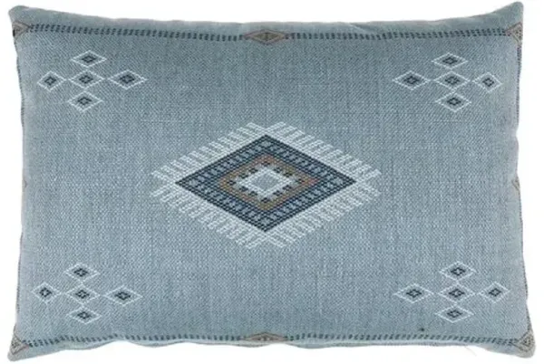 Sophia Outdoor Lumbar Pillow - Light Blue - Kim Salmela