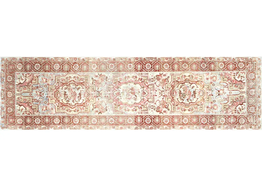 1920s Persian Malayer Runner - 3'7" x 13' - Nalbandian - Beige