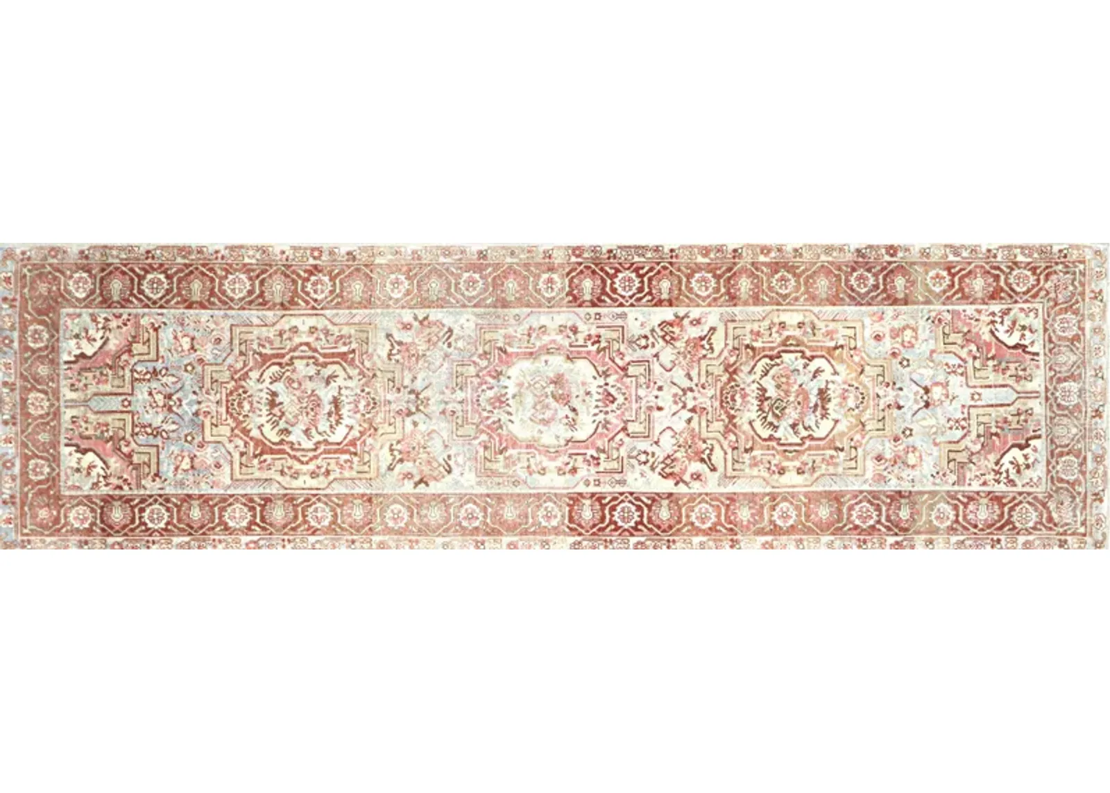 1920s Persian Malayer Runner - 3'7" x 13' - Nalbandian - Beige