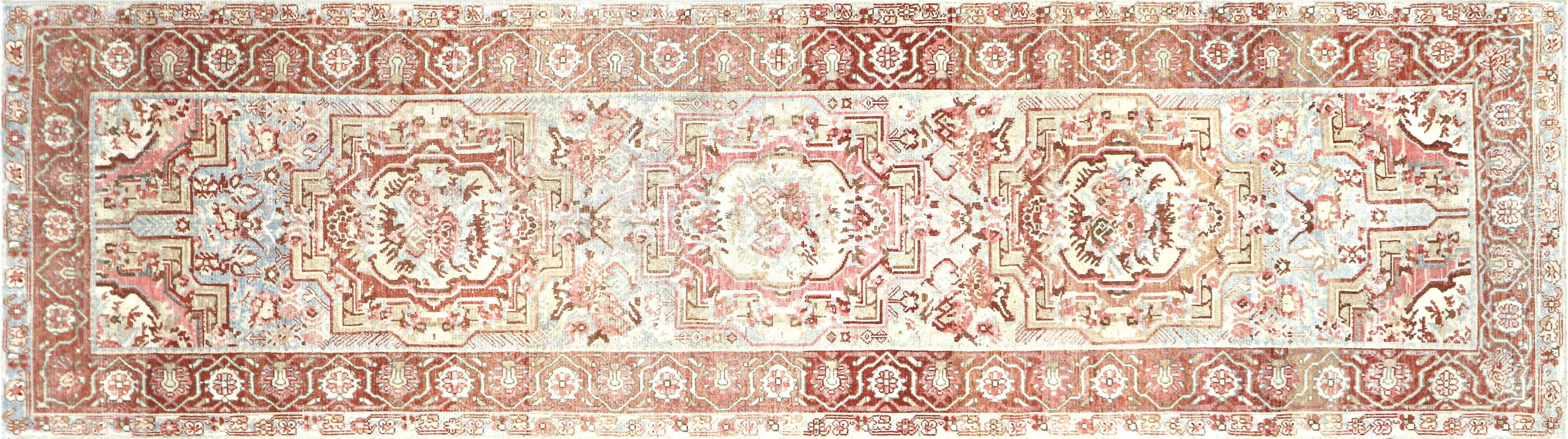 1920s Persian Malayer Runner - 3'7" x 13' - Nalbandian - Beige