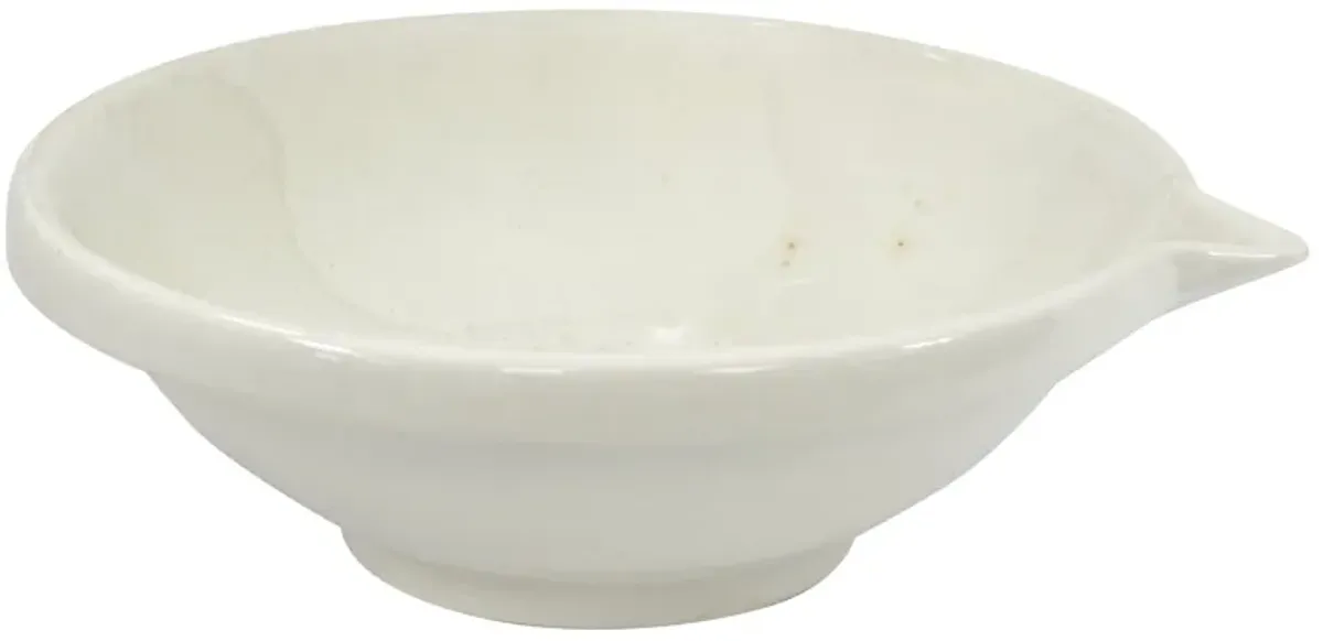 Antique White Ironstone Dairy Milk Basin - New England Mercantile