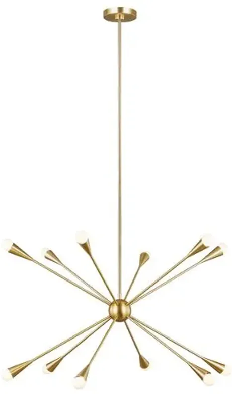 Visual Comfort - Jax Chandelier - Burnished Brass - Gold