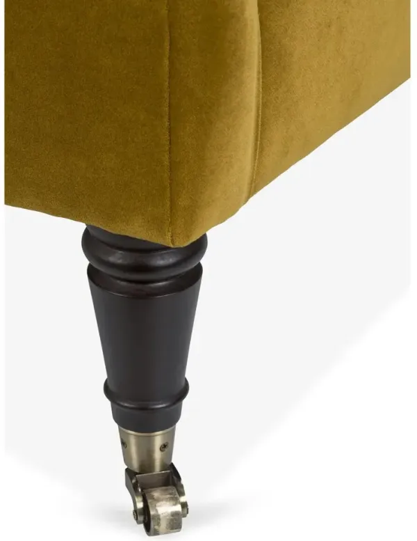 Gage Swoop-Arm Settee, Ochre Velvet