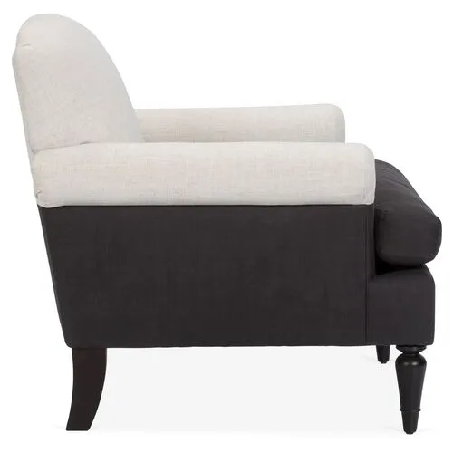 Eastwood Club Chair - Charcoal/Oatmeal - Kim Salmela - Hancrafted in the USA