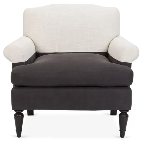 Eastwood Club Chair - Charcoal/Oatmeal - Kim Salmela - Hancrafted in the USA