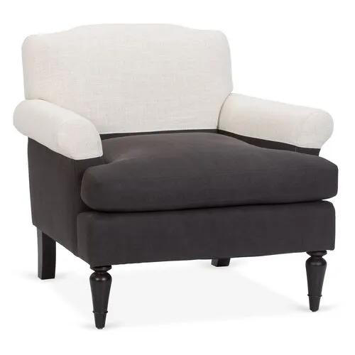 Eastwood Club Chair - Charcoal/Oatmeal - Kim Salmela - Hancrafted in the USA