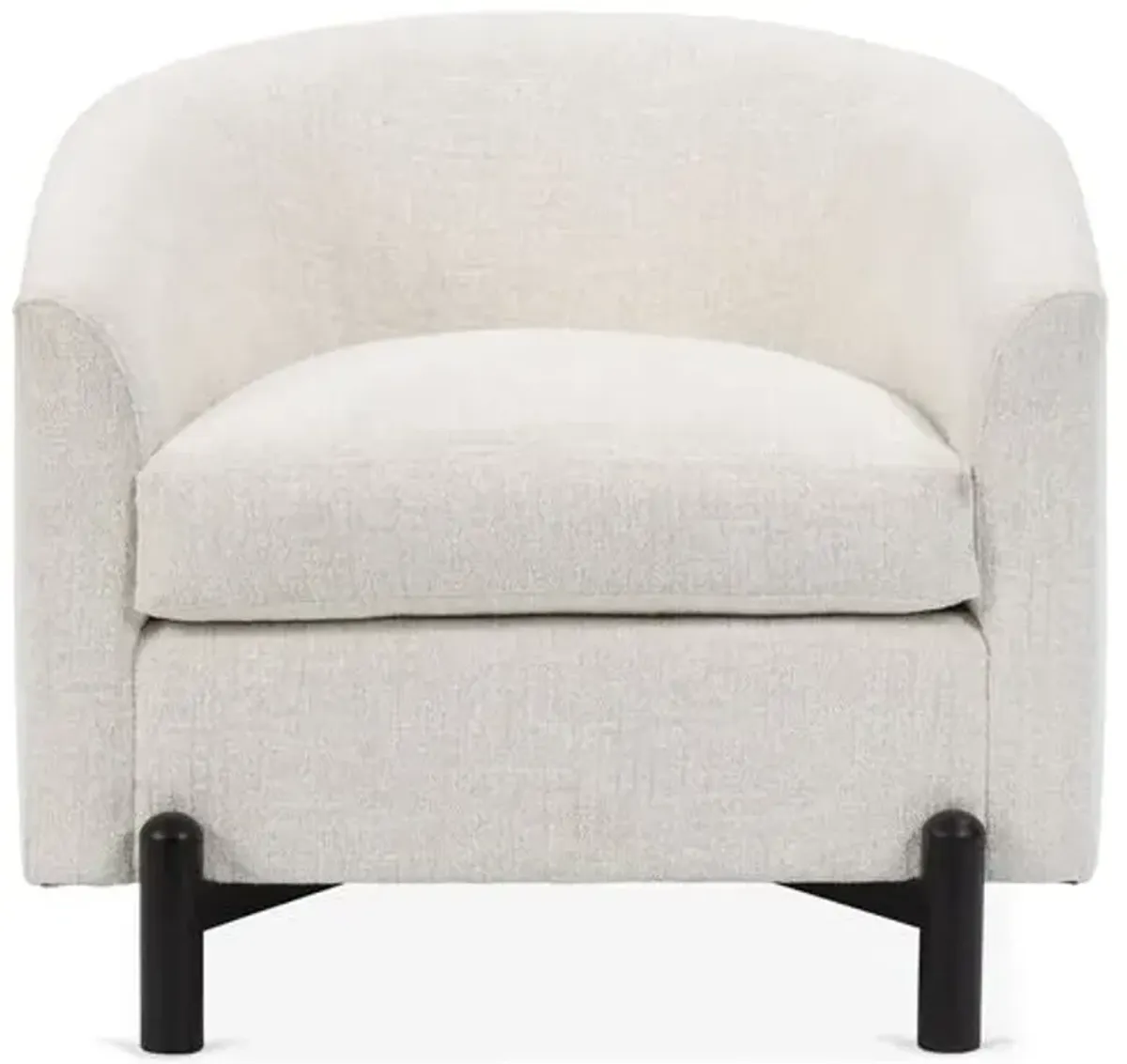 Nelson Curved Accent Chair - Kim Salmela - Handcrafted - Ivory, Comfortable, Durable