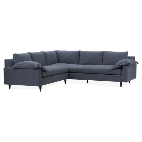 Lewis L-Shaped Sectional - Kim Salmela - Handcrafted - Gray