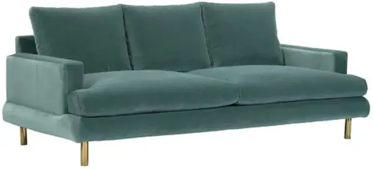 Somerset Sofa - Jade Velvet - Kim Salmela - Handcrafted