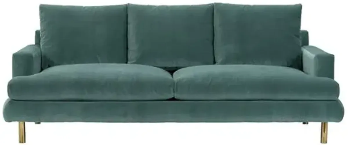 Somerset Sofa - Jade Velvet - Kim Salmela - Handcrafted