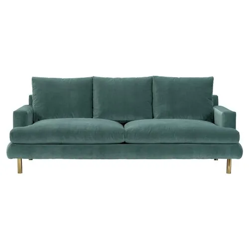 Somerset Sofa - Jade Velvet - Kim Salmela - Handcrafted