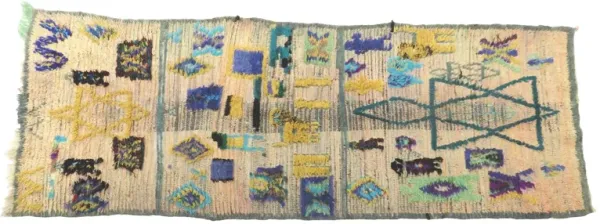 Vintage Moroccan Lion Runner - Habibi Imports - Green