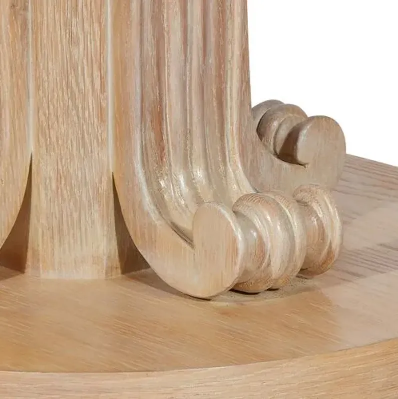 Wave Side Table - Cerused Oak - Bunny Williams Home