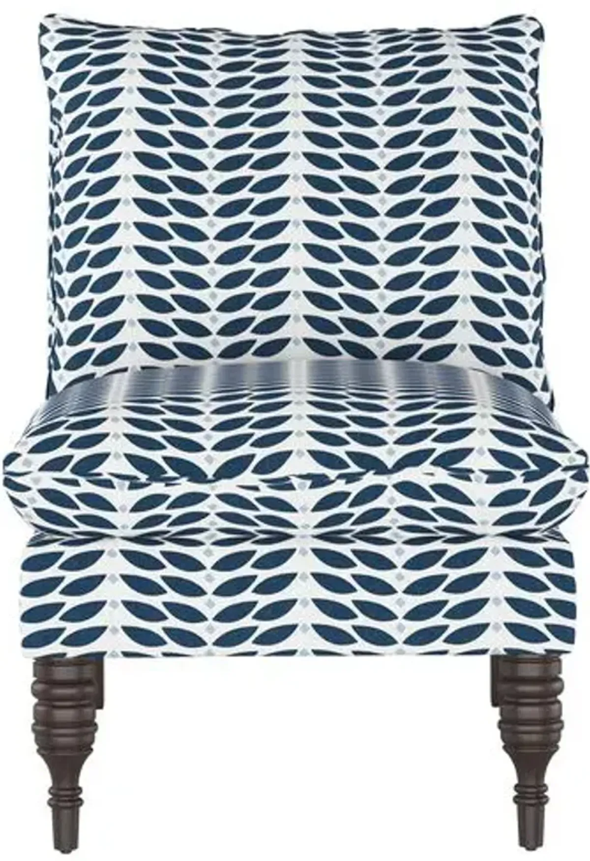 Daphne Slipper Chair - Petal - Handcrafted - Blue