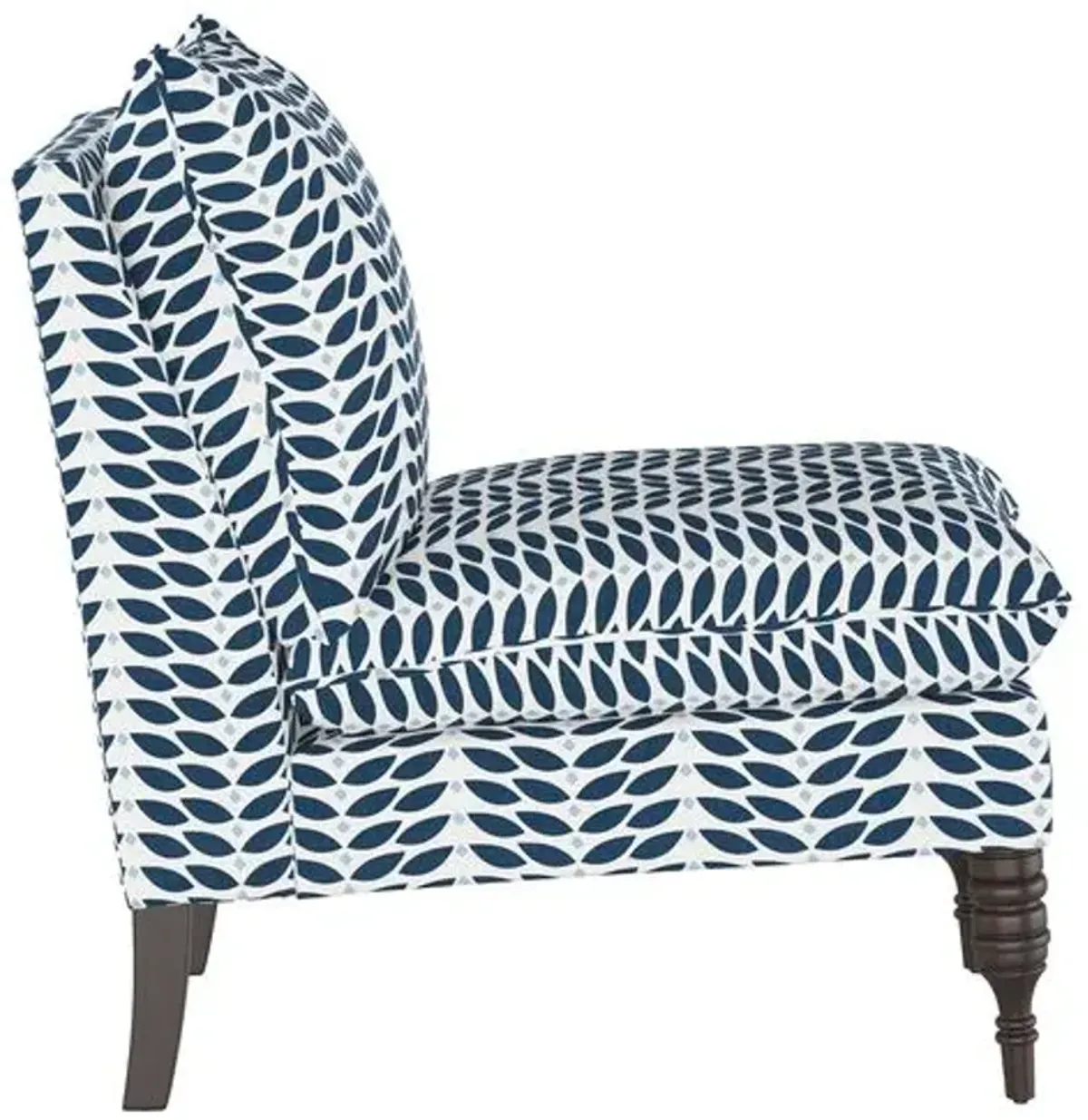 Daphne Slipper Chair - Petal - Handcrafted - Blue