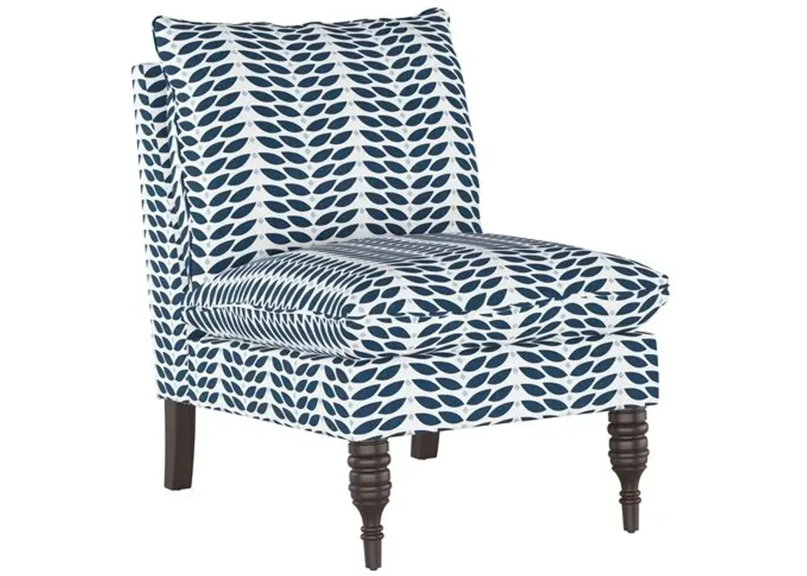 Daphne Slipper Chair - Petal - Handcrafted - Blue