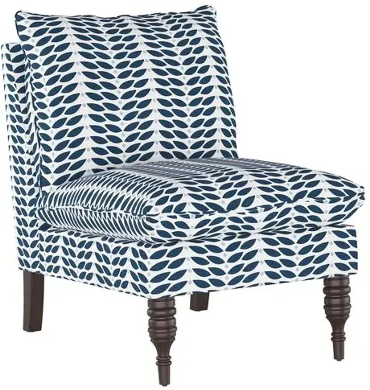 Daphne Slipper Chair - Petal - Handcrafted - Blue