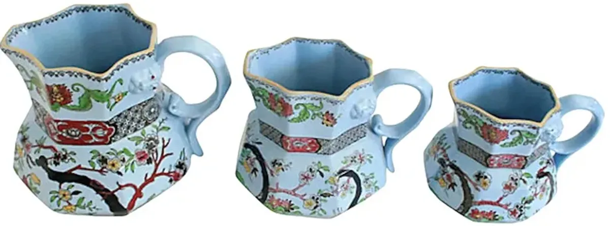 Antique Transferware Pitchers - Set of 3 - G3Q Designs - Blue