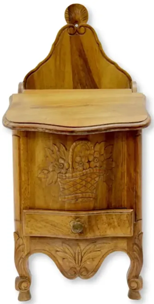 19th-C French Kitchen Salt &Flour Box