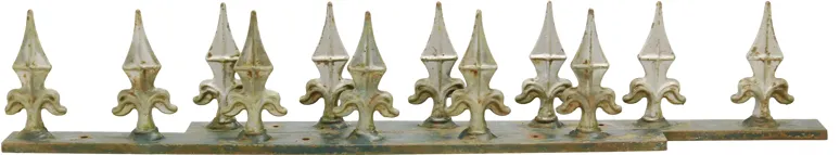 Cast Iron Fleur-de-Lis Fence Spikes - Pr - New England Mercantile - Gold