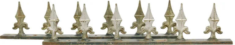 Cast Iron Fleur-de-Lis Fence Spikes - Pr - New England Mercantile - Gold