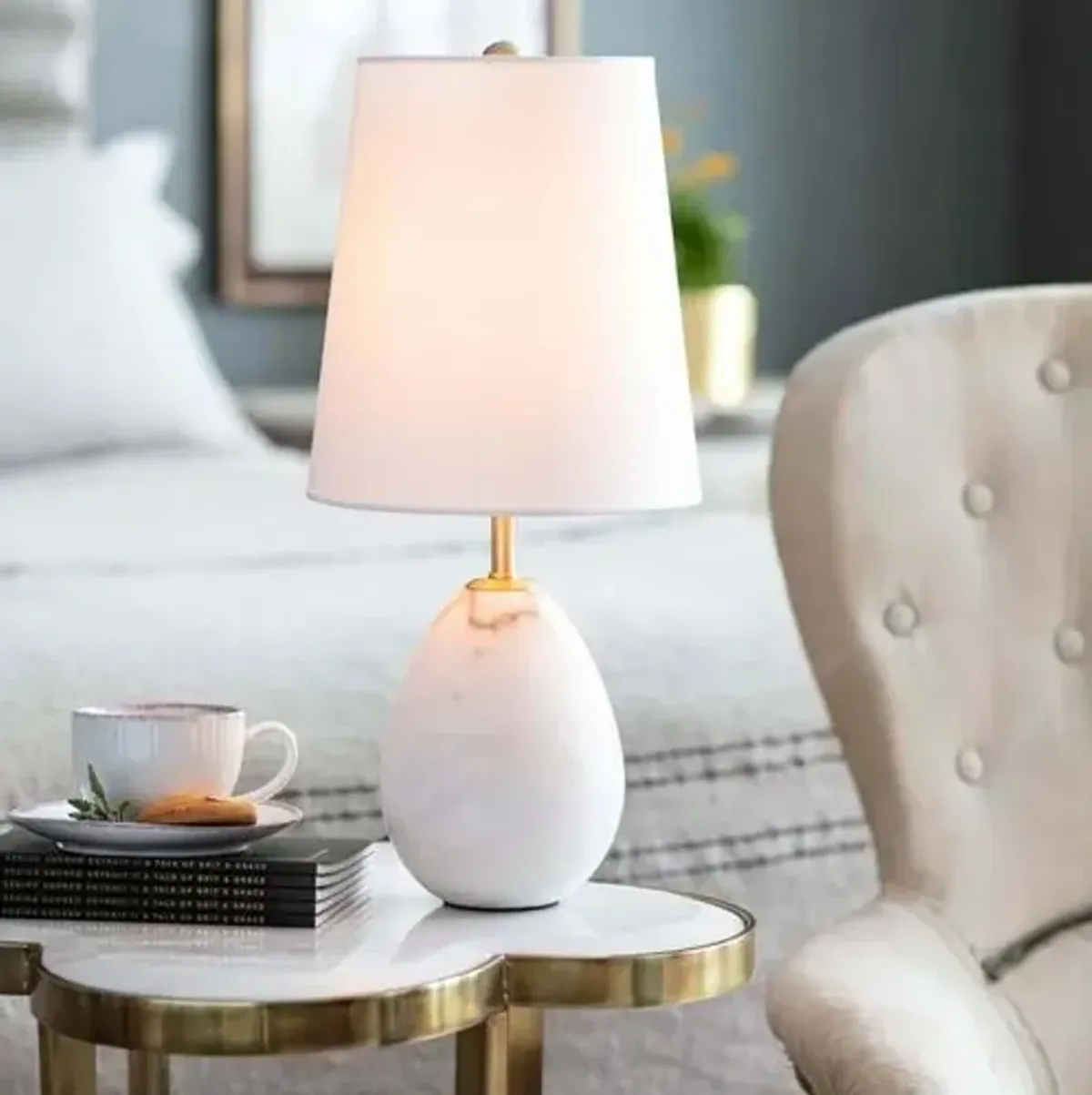 Jared Mini Table Lamp - Alabaster - Regina Andrew