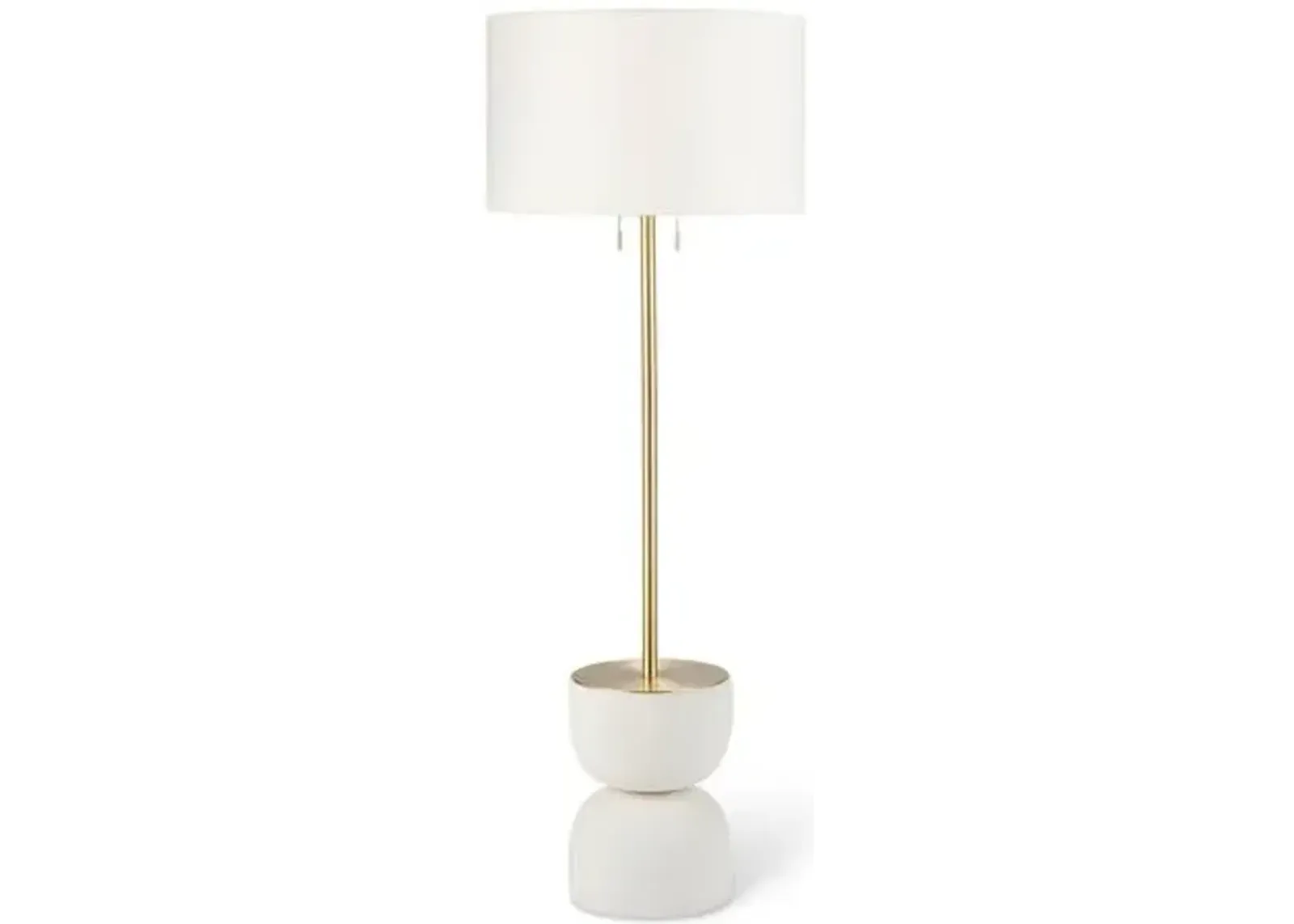 Bruno Floor Lamp - White - Regina Andrew