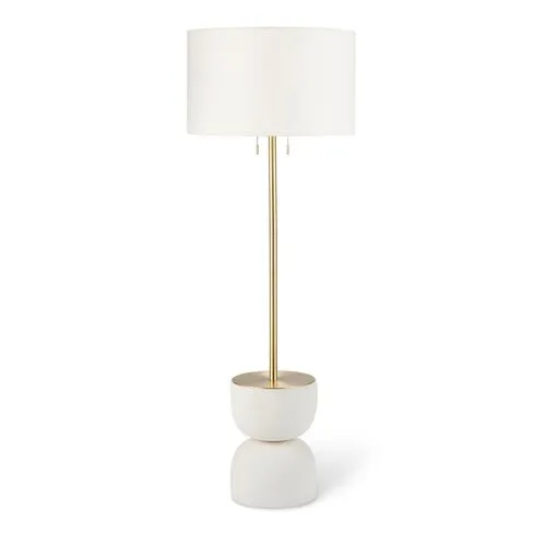 Bruno Floor Lamp - White - Regina Andrew