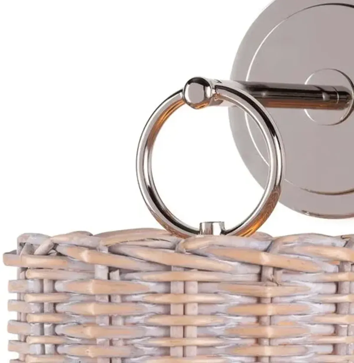 Nantucket Wicker Sconce - Polished Nickel - Regina Andrew - Silver