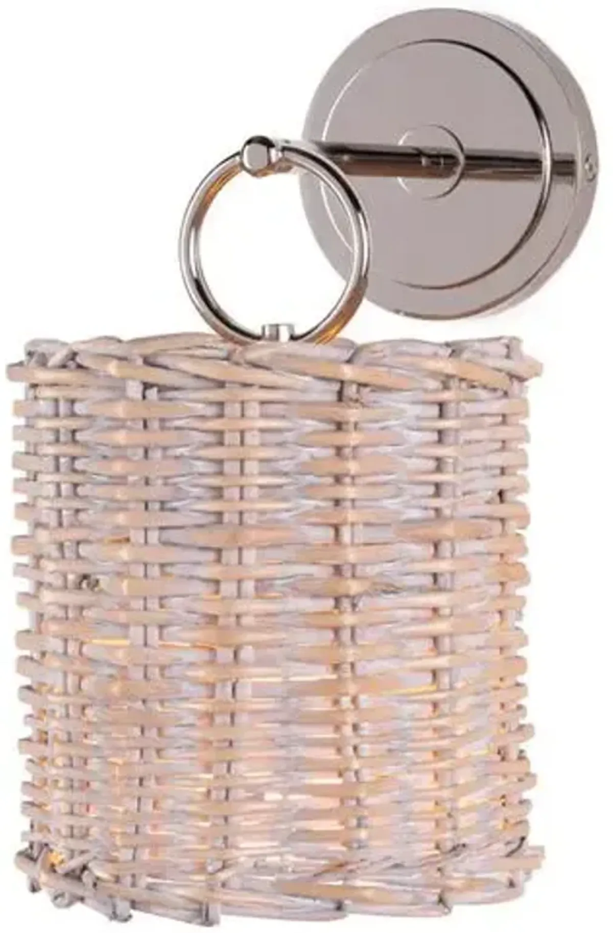 Nantucket Wicker Sconce - Polished Nickel - Regina Andrew - Silver