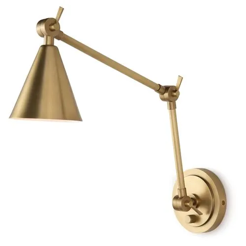 Sal Task Sconce - Natural Brass - Regina Andrew - Gold