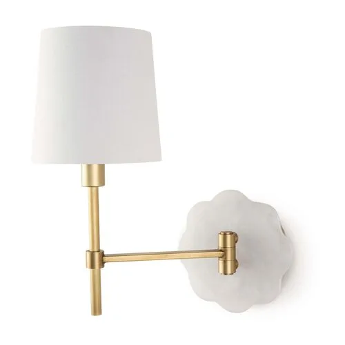 Mia Swing-Arm Sconce - Natural Brass - Regina Andrew - Gold