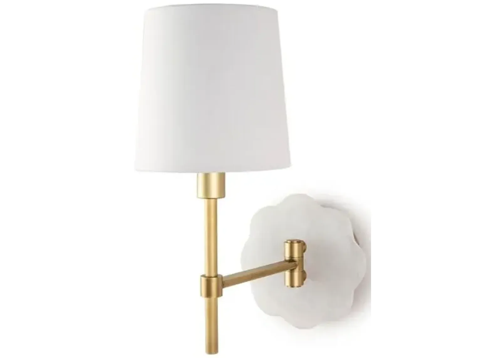 Mia Swing-Arm Sconce - Natural Brass - Regina Andrew - Gold