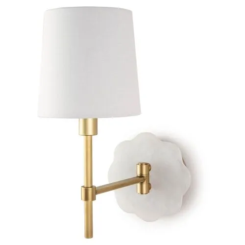 Mia Swing-Arm Sconce - Natural Brass - Regina Andrew - Gold