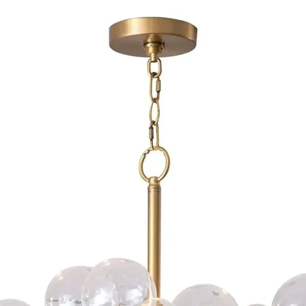 Bubbles Chandelier - Brass/Clear Glass - Regina Andrew