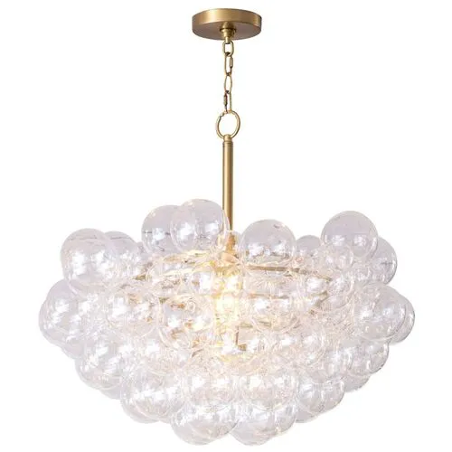 Bubbles Chandelier - Brass/Clear Glass - Regina Andrew