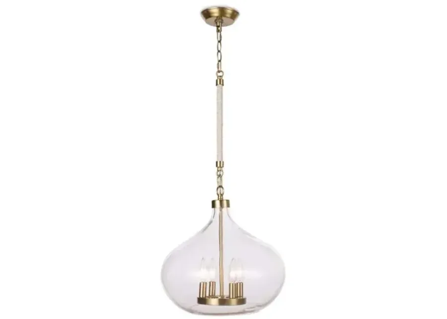 Dover Pendant - Natural Brass - Regina Andrew - Clear