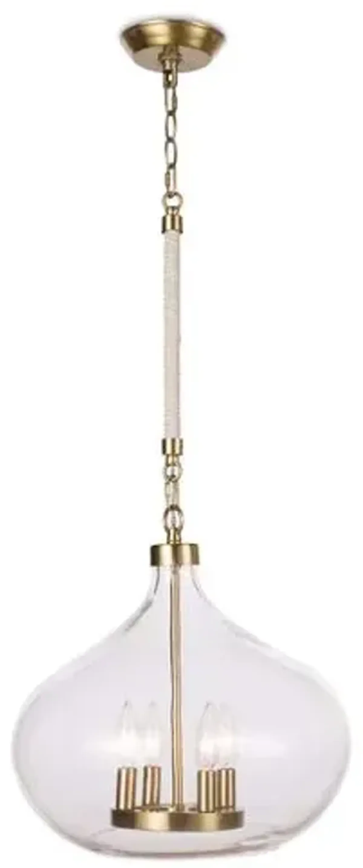 Dover Pendant - Natural Brass - Regina Andrew - Clear