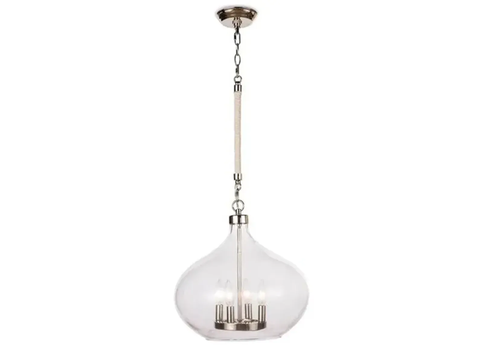 Coastal Living Dover Chandelier - Polished Nickel - Regina Andrew - Clear