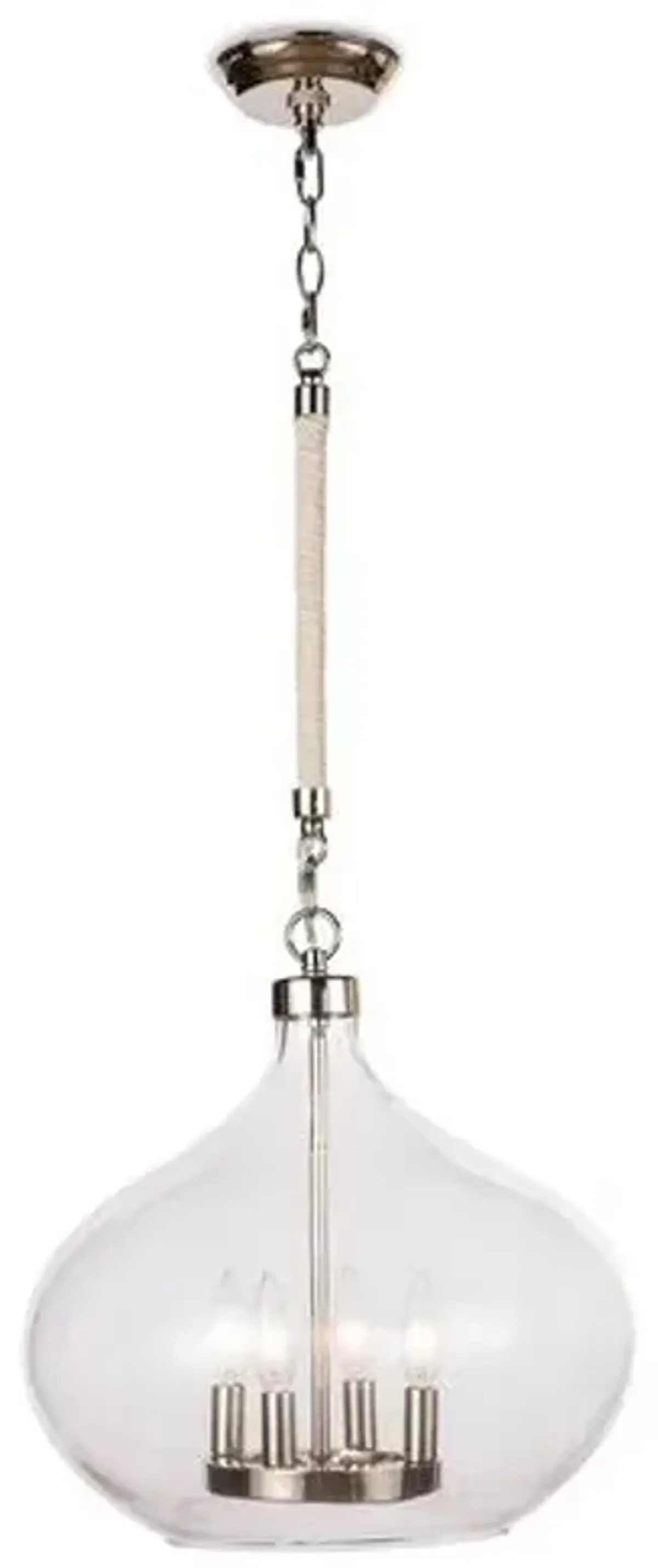 Coastal Living Dover Chandelier - Polished Nickel - Regina Andrew - Clear