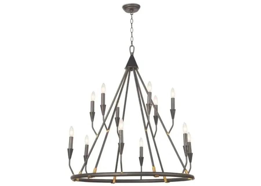 Coastal Living Sierra Chandelier - Blackened Steel - Regina Andrew