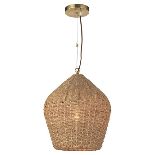 Coastal Living Georgian Pendant - Natural - Regina Andrew - Beige