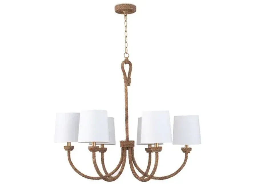 Coastal Living Bimini Small Chandelier - Natural - Regina Andrew - Beige