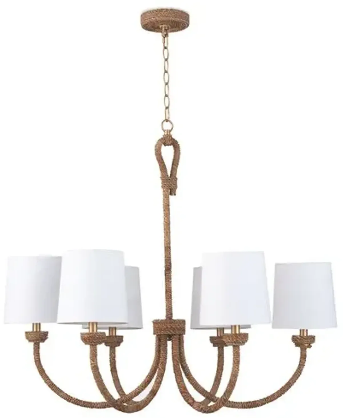 Bimini Small Rattan Chandelier - Natural - Regina Andrew - Beige