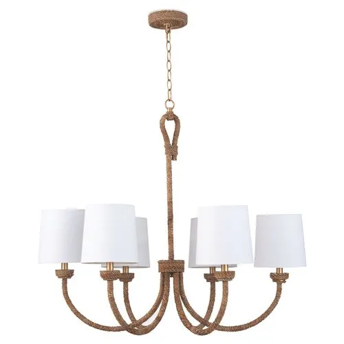 Coastal Living Bimini Small Chandelier - Natural - Regina Andrew - Beige